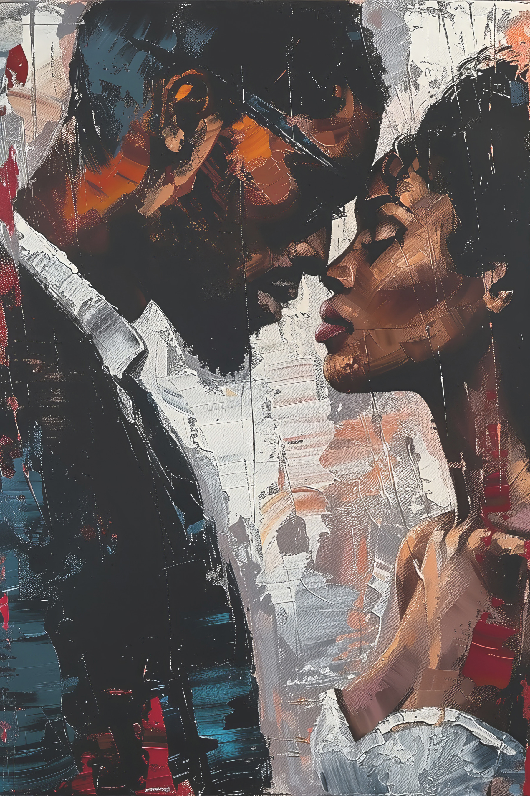 Painting of a man and woman Painting of a man and woman