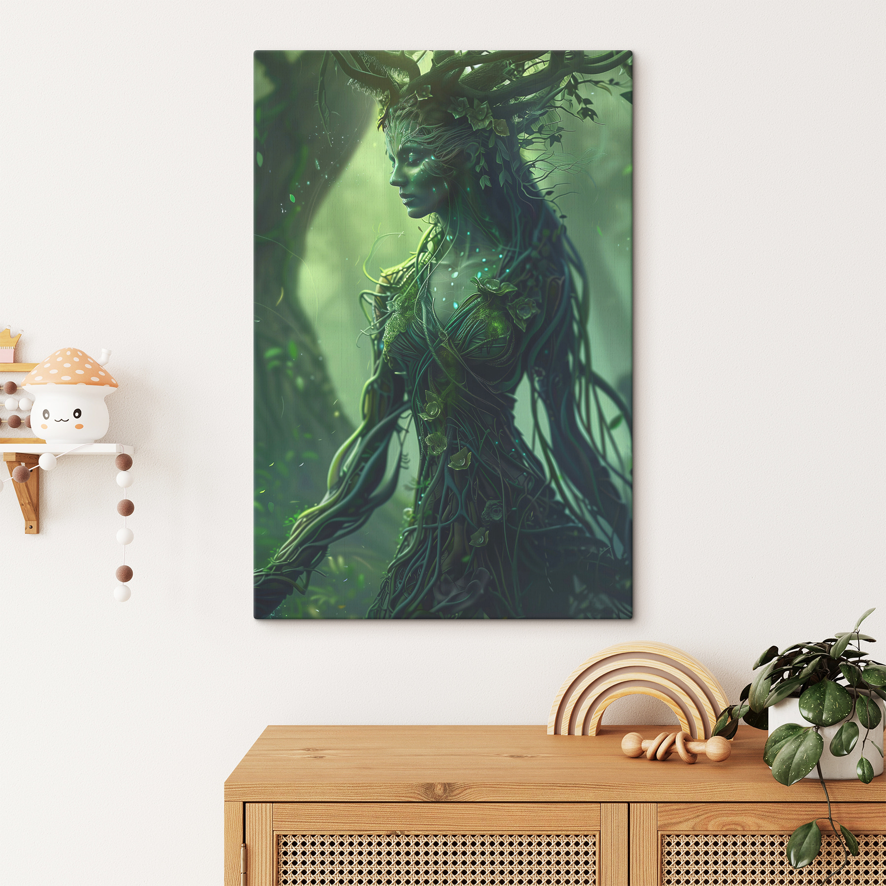 Woman in a green dress Woman in a green dress