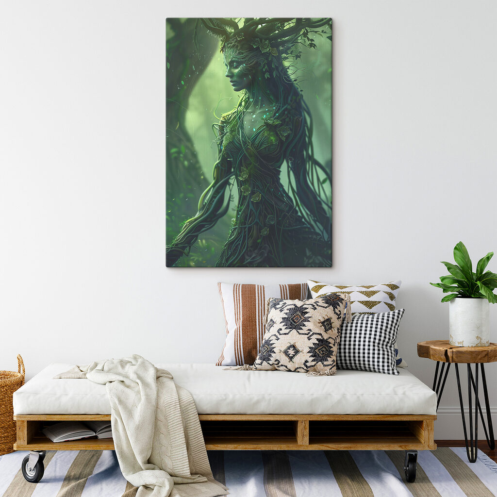 Woman in a green dress Woman in a green dress