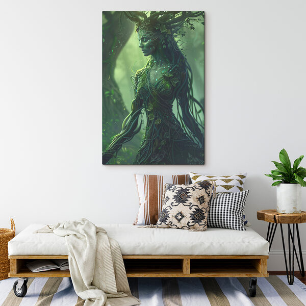 Woman in a green dress Woman in a green dress