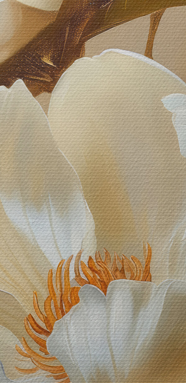 Painting of white flowers