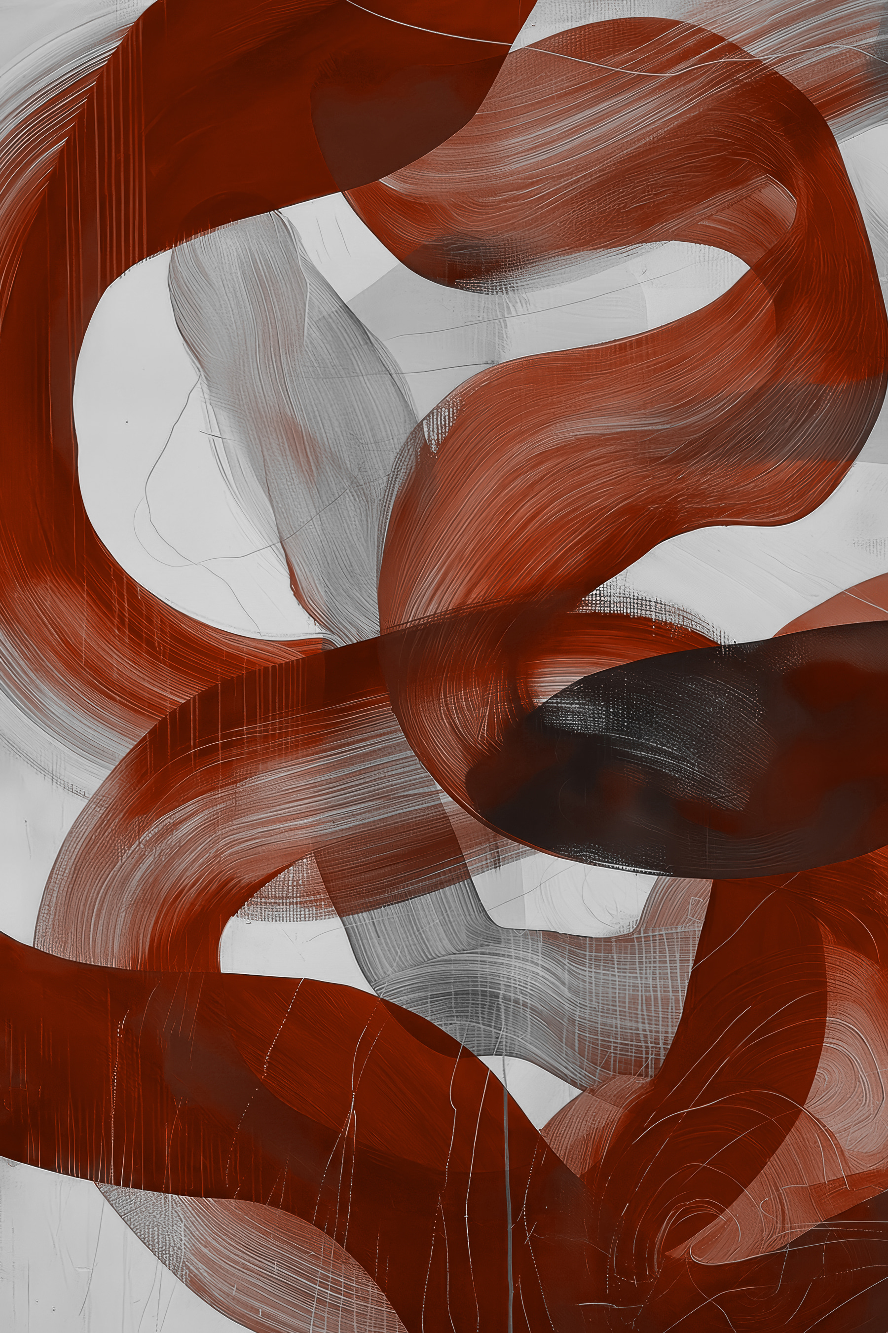 Red and white swirls Red and white swirls