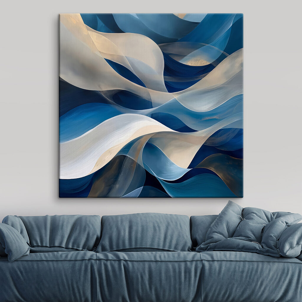 Blue and white wavy lines Blue and white wavy lines