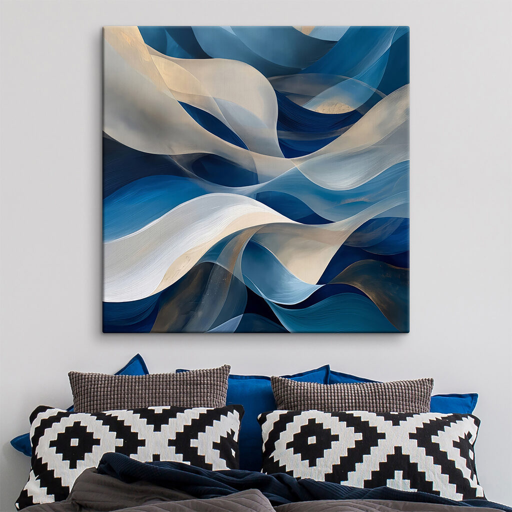 Blue and white wavy lines Blue and white wavy lines