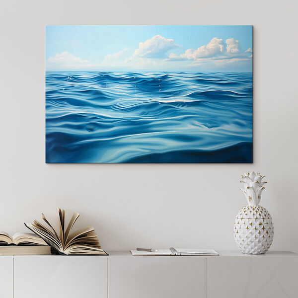 Blue ocean with white clouds Blue ocean with white clouds