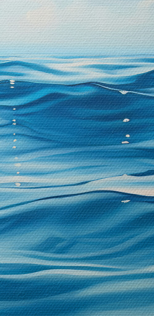 Blue ocean with white clouds Blue ocean with white clouds