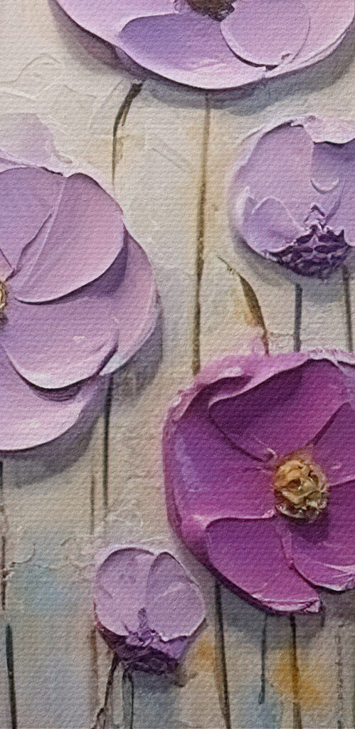 Painting of purple flowers Painting of purple flowers