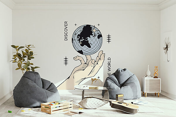 Mano que sostiene un globo terráqueo Mano que sostiene un globo terráqueo