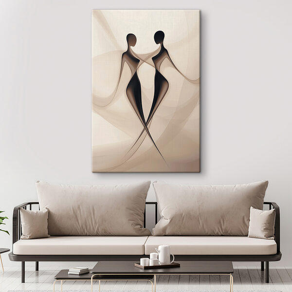 Cuadros Un par de mujeres vestidas de blanco y negro (SKU: s40279) Cuadros Cuadros Un par de mujeres vestidas de blanco y negro (SKU: s40279)