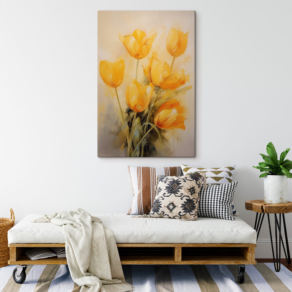 Painting of yellow flowers Painting of yellow flowers