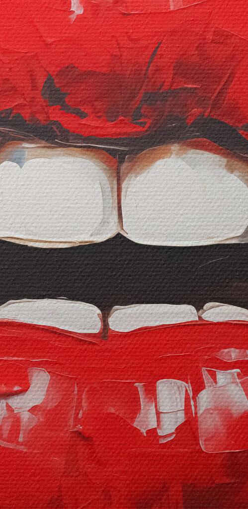 Painting of a woman's lips Painting of a woman's lips