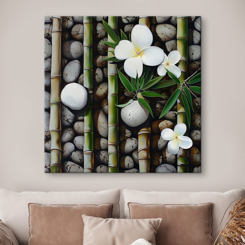Painting of flowers and bamboo Painting of flowers and bamboo