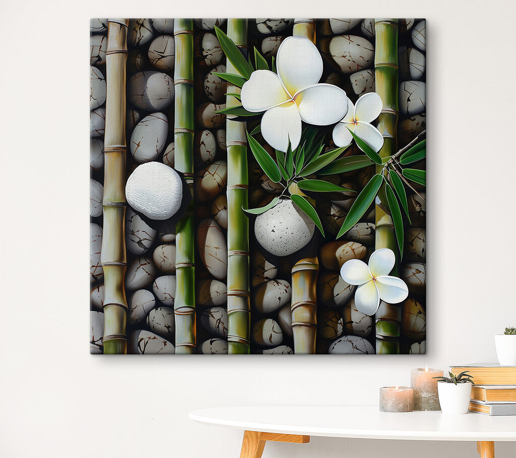 Painting of flowers and bamboo Painting of flowers and bamboo