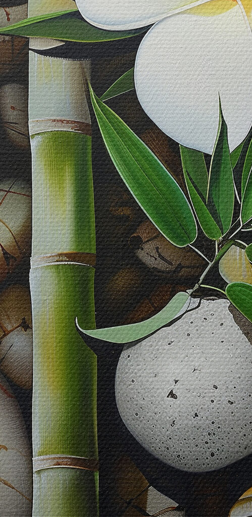 Painting of flowers and bamboo Painting of flowers and bamboo