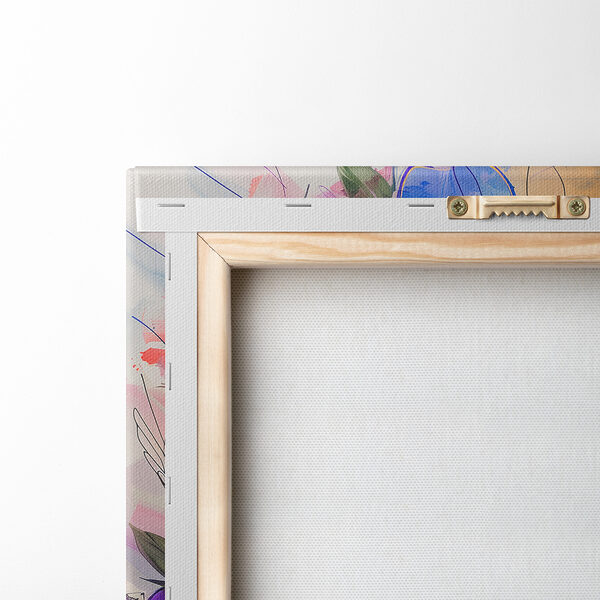 Painting of flowers on a white surface Painting of flowers on a white surface
