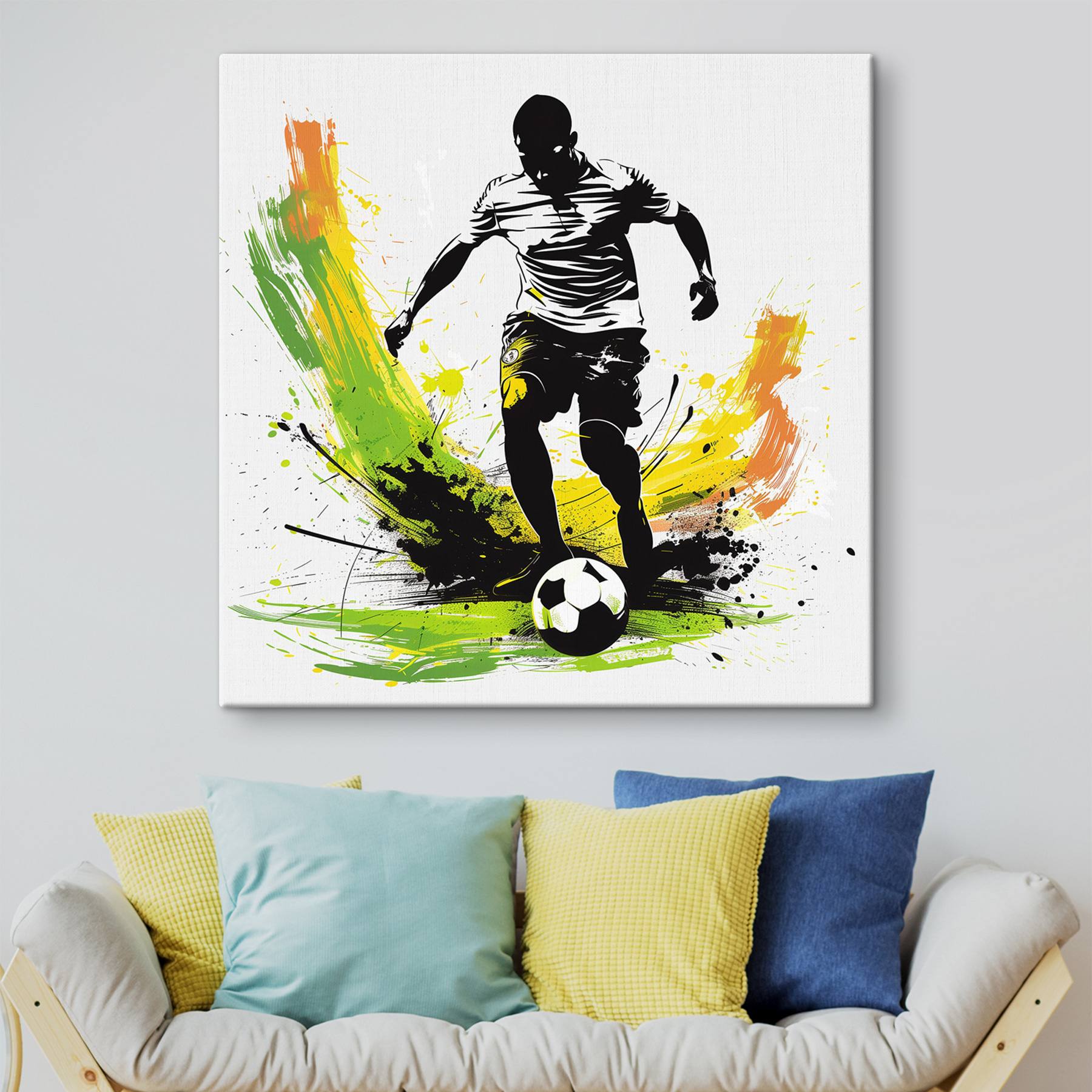 Man kicking a football ball Man kicking a football ball