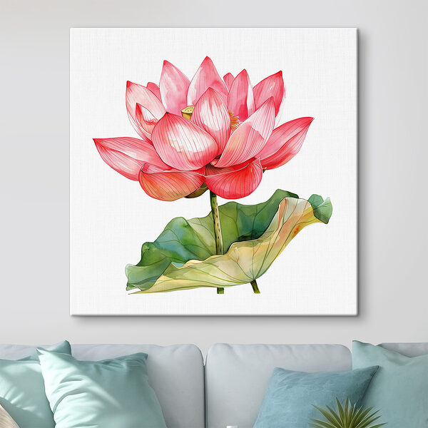 Watercolor of a pink flower