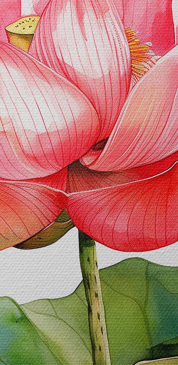 Watercolor of a pink flower