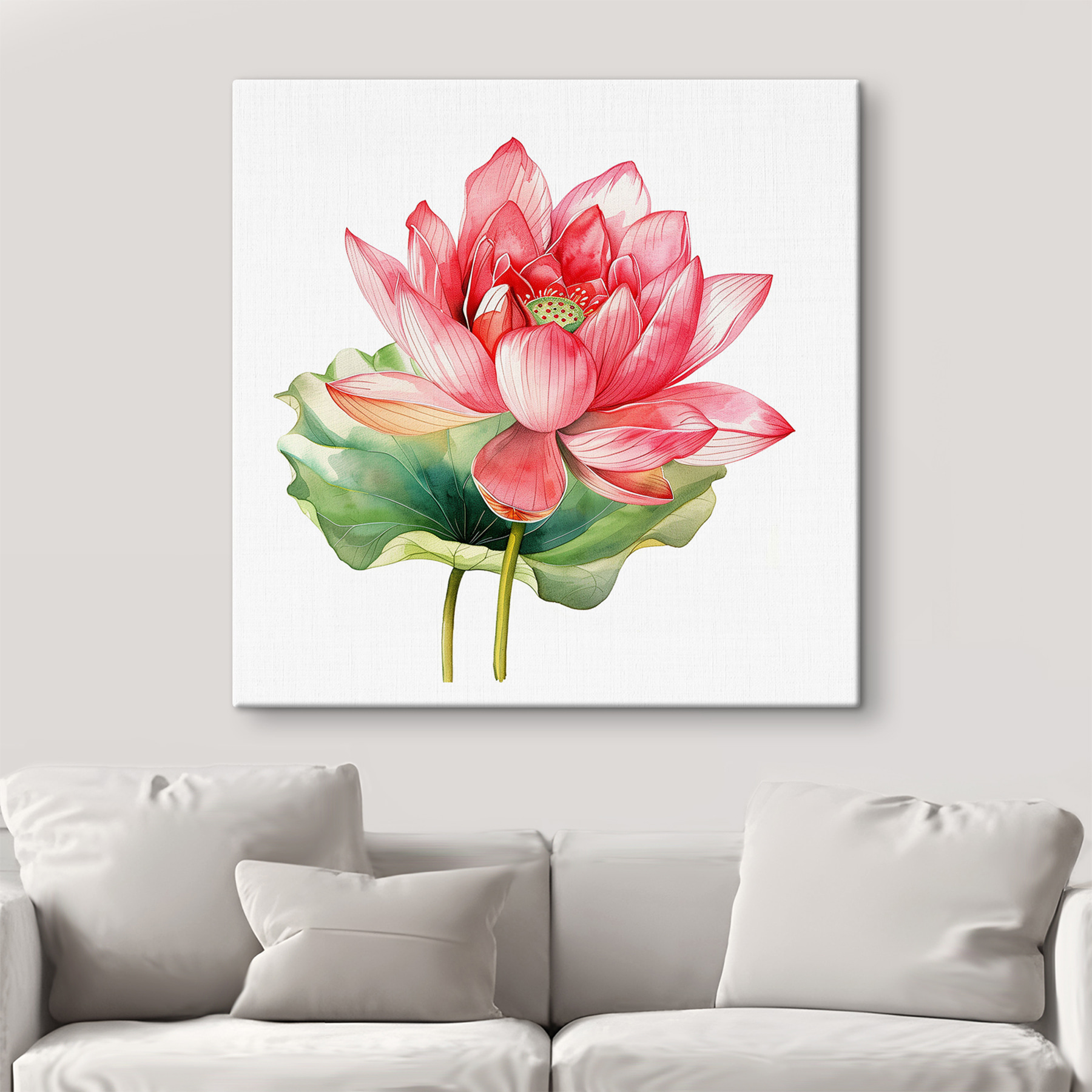 Watercolor of a pink flower Watercolor of a pink flower