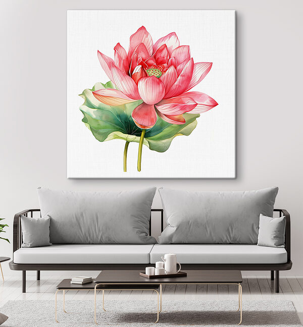Watercolor of a pink flower Watercolor of a pink flower