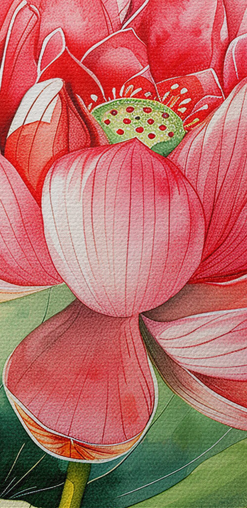 Watercolor of a pink flower Watercolor of a pink flower