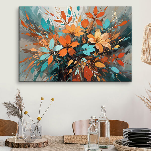 Painting of flowers and leaves Painting of flowers and leaves