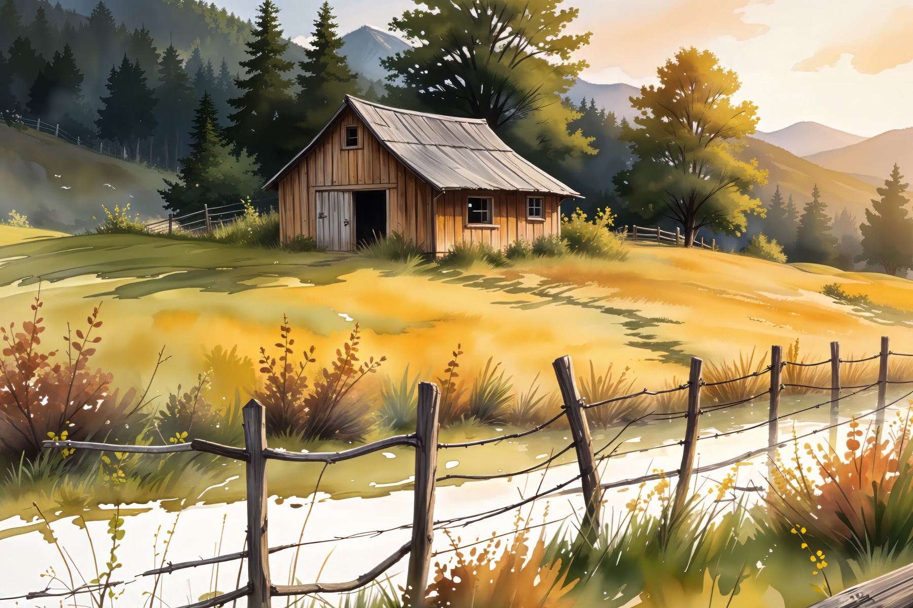 House in a field House in a field