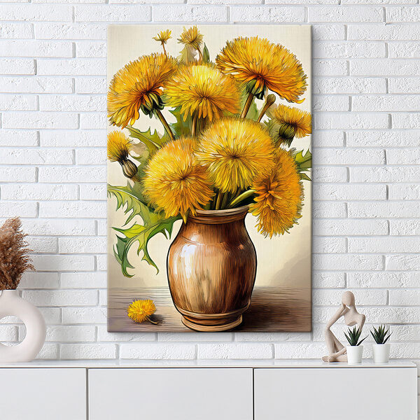 Yellow flowers in a vase Yellow flowers in a vase
