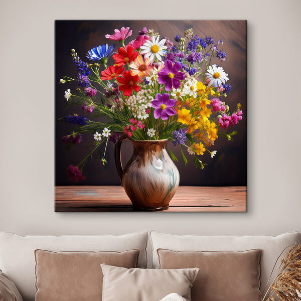 Vase of flowers on a table Vase of flowers on a table