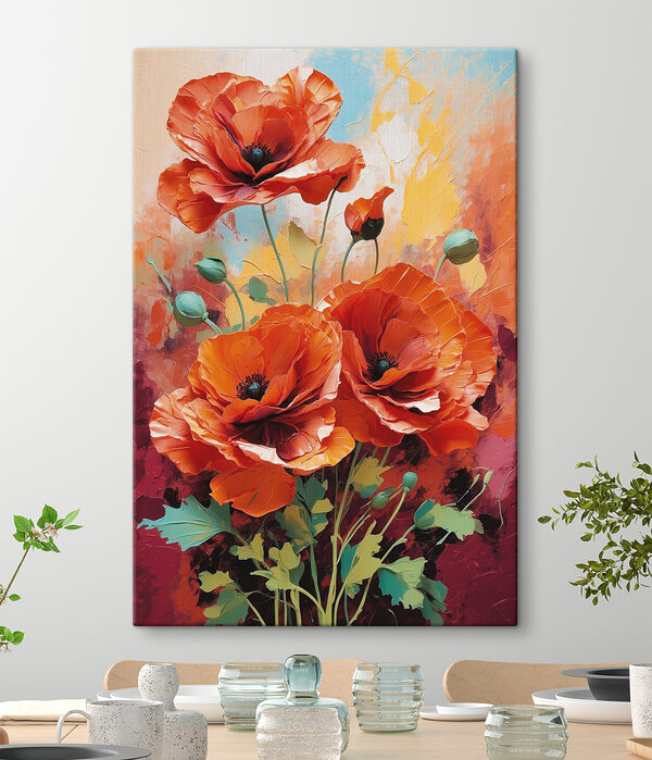 Cuadros Cuadro de flores rojas (SKU: s40323) Cuadros Cuadros Cuadro de flores rojas (SKU: s40323)
