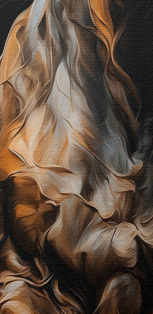 Horse with long hair running
