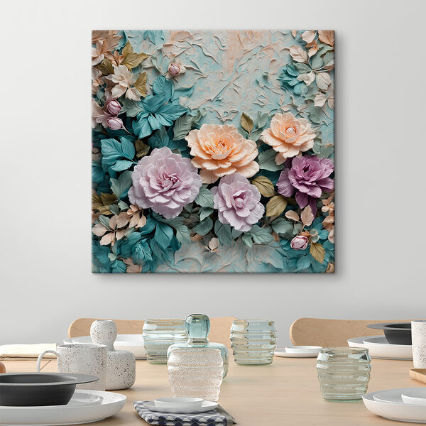 Cuadros Cuadros Ramo de flores en una pared (SKU: s40332)