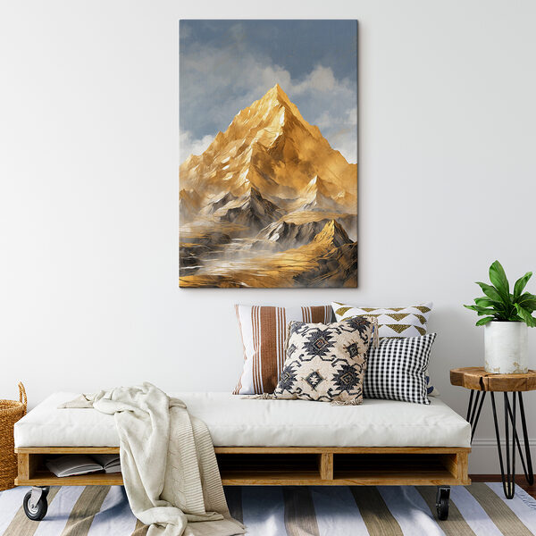 Mountain with clouds in the sky