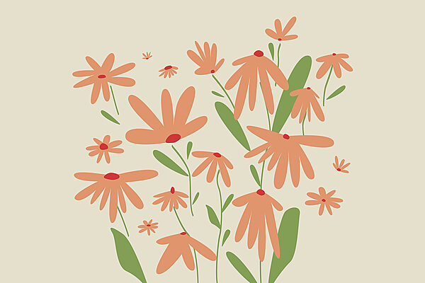Grupo de flores naranjas Grupo de flores naranjas