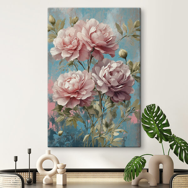Painting of pink flowers