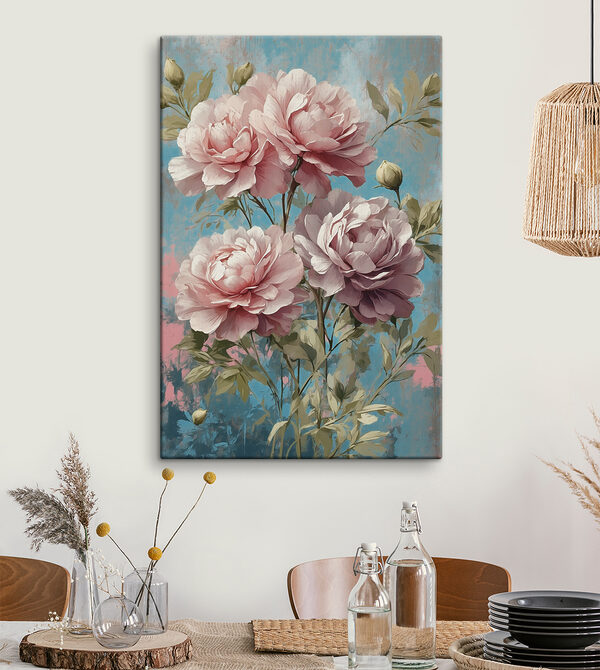 Painting of pink flowers