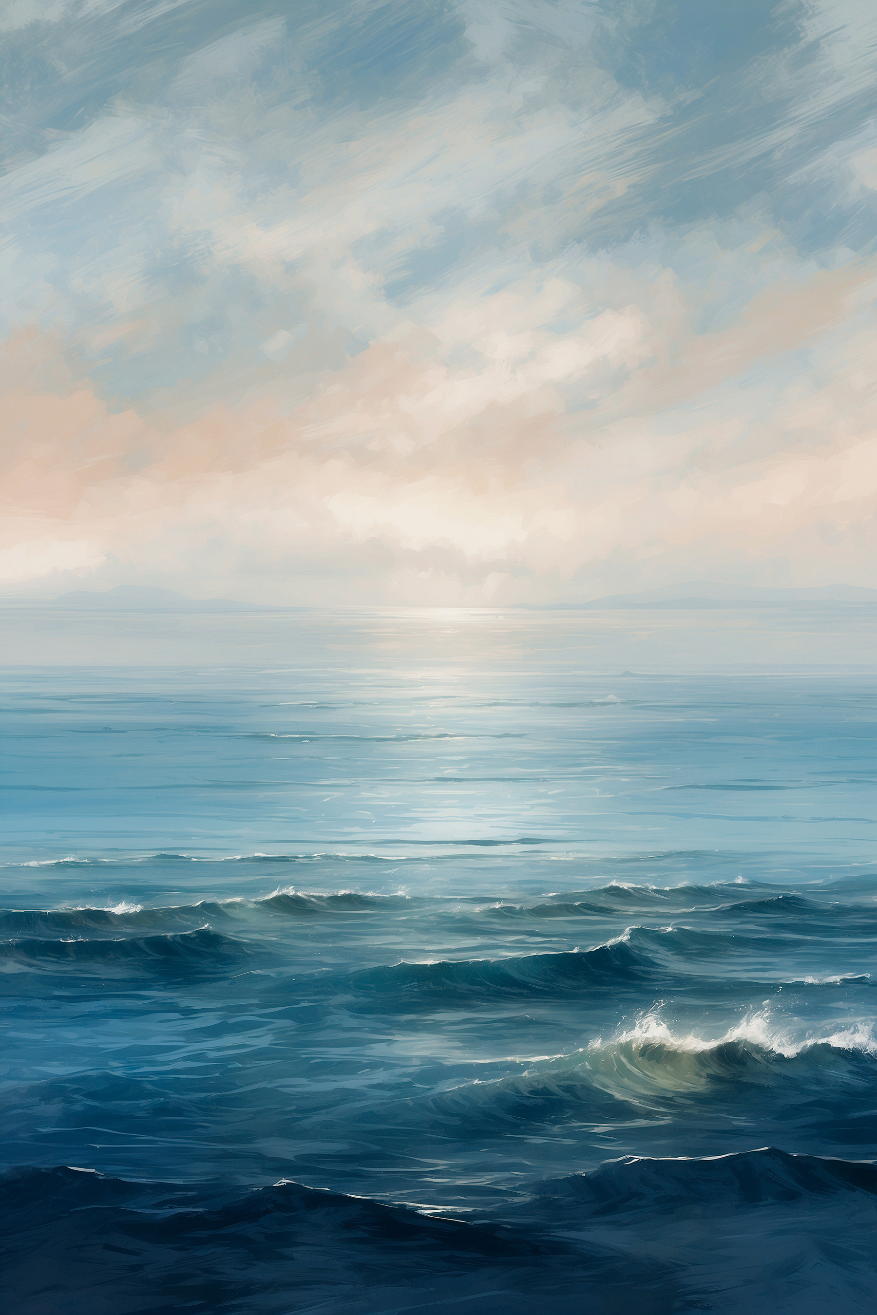 Large body of water with waves Large body of water with waves