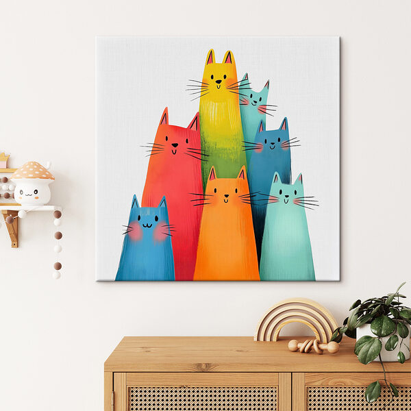 Group of cats with different colors Group of cats with different colors