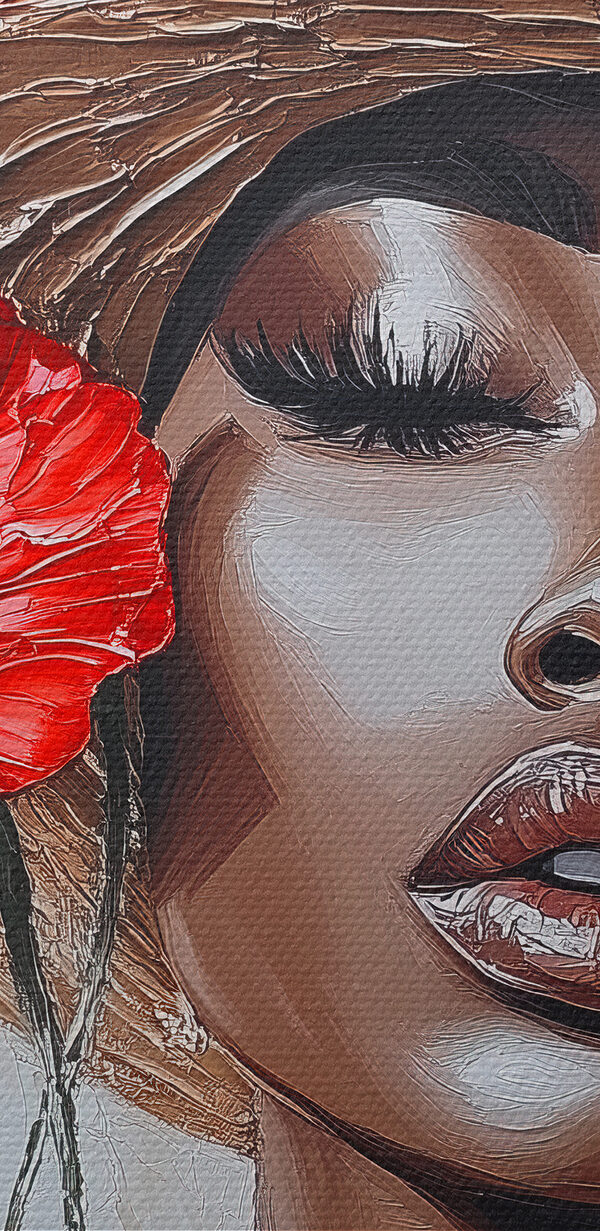 Woman with flowers in her hair Woman with flowers in her hair