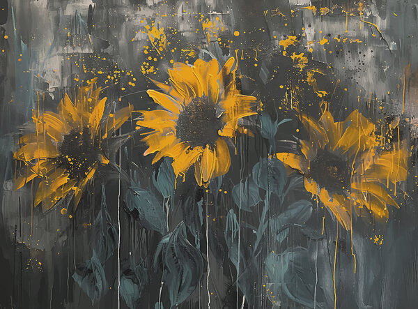 Pintura de flores amarillas Pintura de flores amarillas