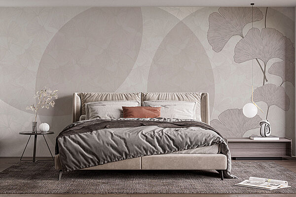 Fondo gris y blanco con círculos y líneas Fotomurales Fondo gris y blanco con círculos y líneas