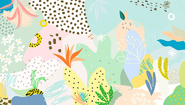 Patrón colorido con diferentes formas y colores Patrón colorido con diferentes formas y colores