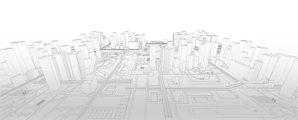 Drawing of a city