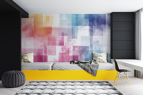 Fotomurales Fotomurales Cuadrados de diferentes colores (SKU: w01016)