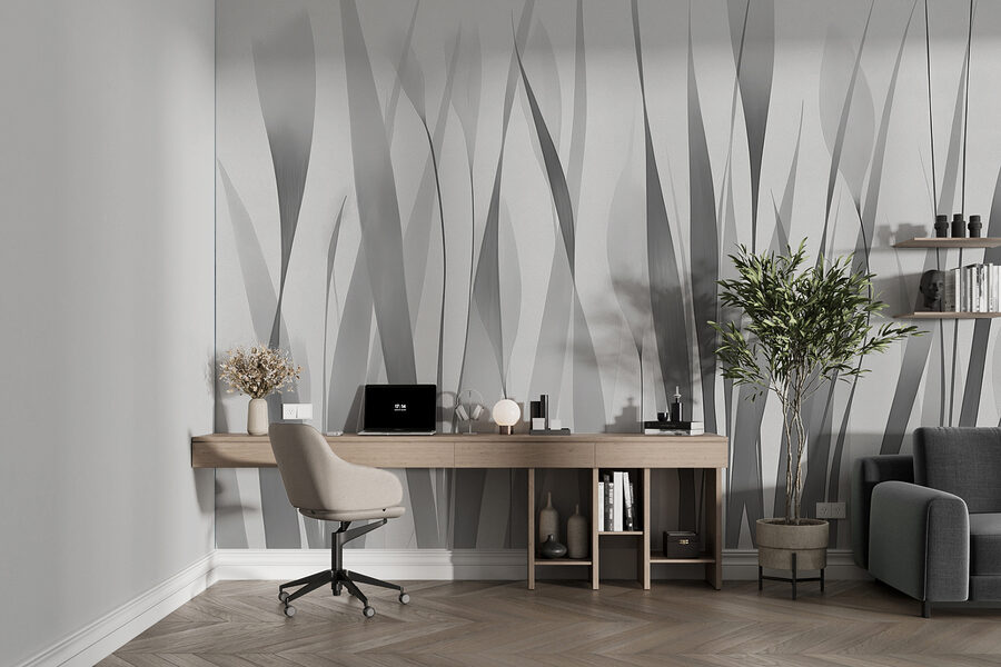 Imagen de plantas en blanco y gris