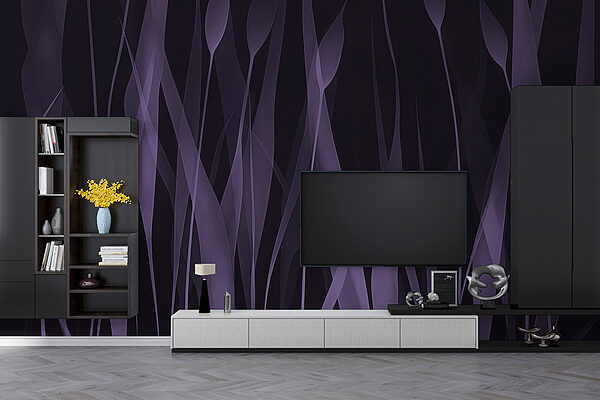 Césped morado con líneas blancas Césped morado con líneas blancas