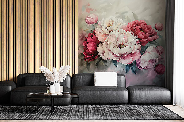 Pintura de flores sobre una superficie Pintura de flores sobre una superficie