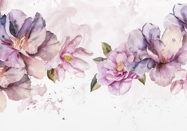 Grupo de flores moradas Grupo de flores moradas
