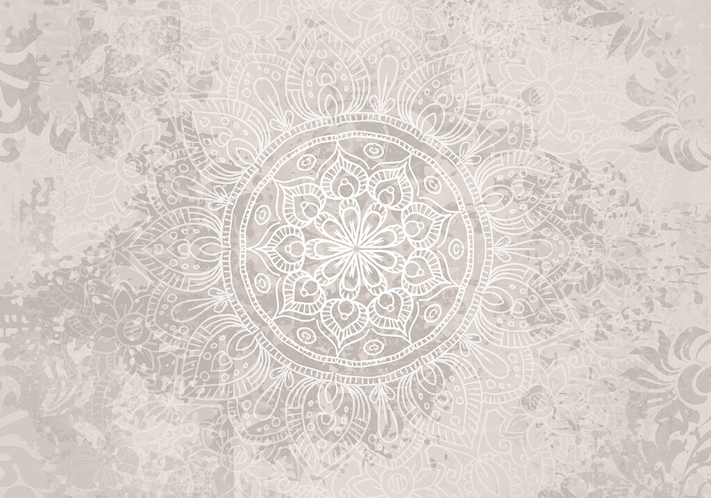 Mandala blanco y gris Mandala blanco y gris