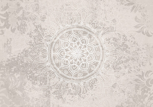 Mandala blanco y gris Mandala blanco y gris